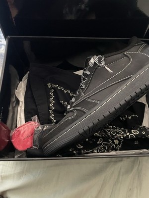 Size 8 - Jordan 1 Retro Low OG SP x Travis Scott Black Phantom