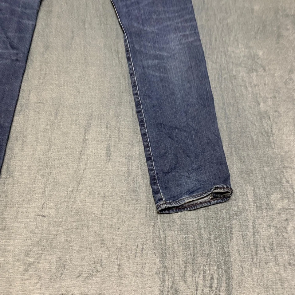 Pantalones de mezclilla Levi's 513 para hombre 28x30 azul lavado medio uso diario pierna recta Foto 2 de 4
