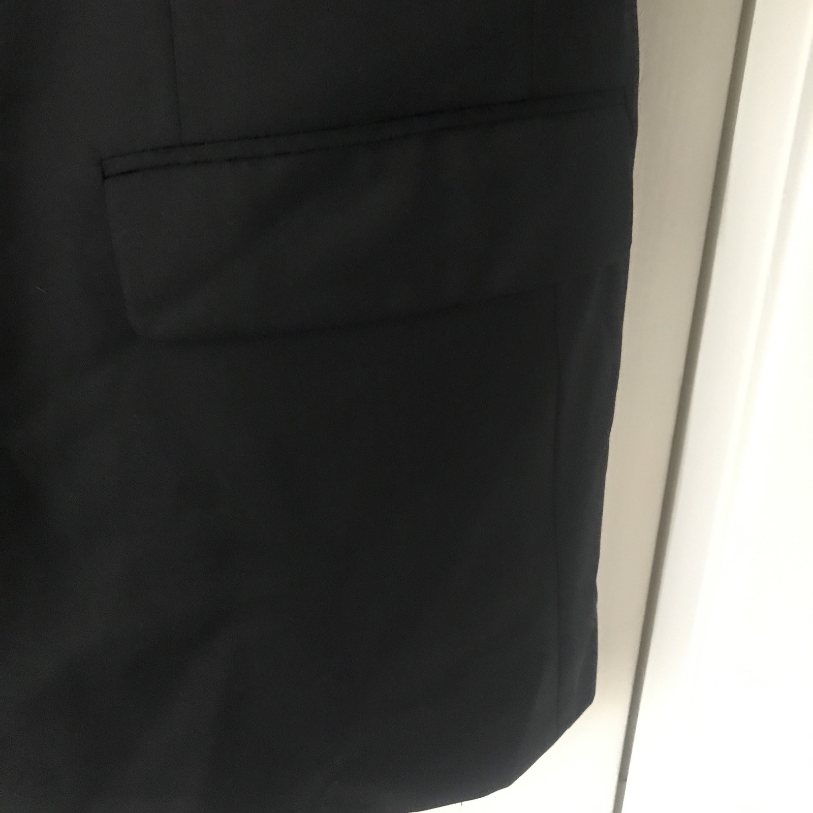 Hart Schaffner Marx Blazer 46L Black Chicago Fit 100% Worsted Wool NWT