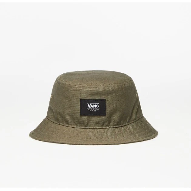 Vans Off The Wall Bucket Hat Olive Green Cotton Twill Skater Streetwear Logo
