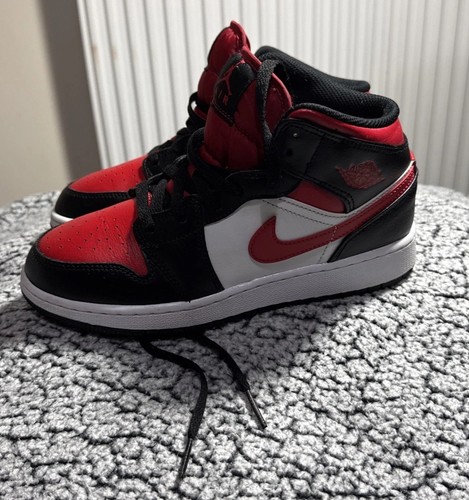 nike air jordan 1 mid gym red black white Uk Size 5 - Picture 2 of 7