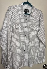 Gibson Trading Company Western Shirt Gray Pearl Snap Long Sleeve Cowboy Ranch XL