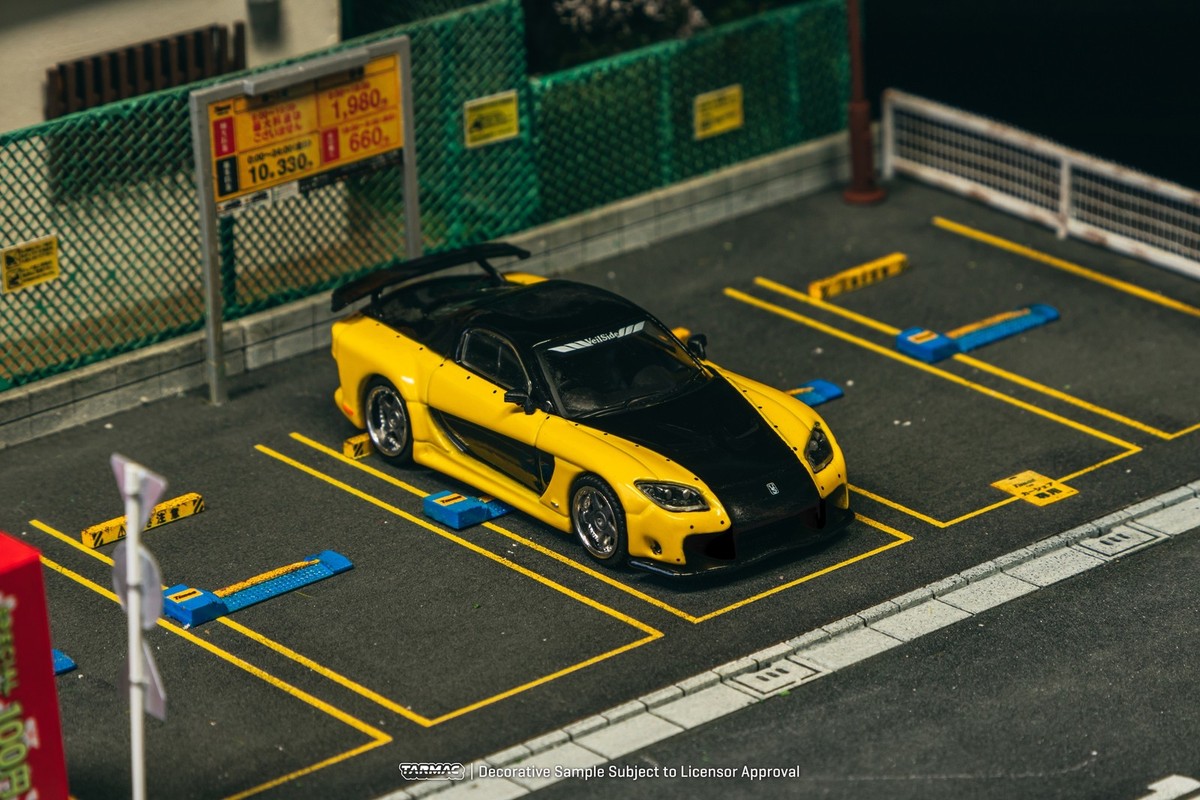Tarmac Works 1/64 Mazda RX-7 VeilSide Fortune7 Yellow
