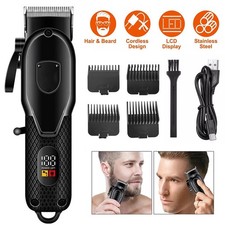 Professional Hair Clippers Cordless Trimmer Kit Men Cutting Machine Barber Salon