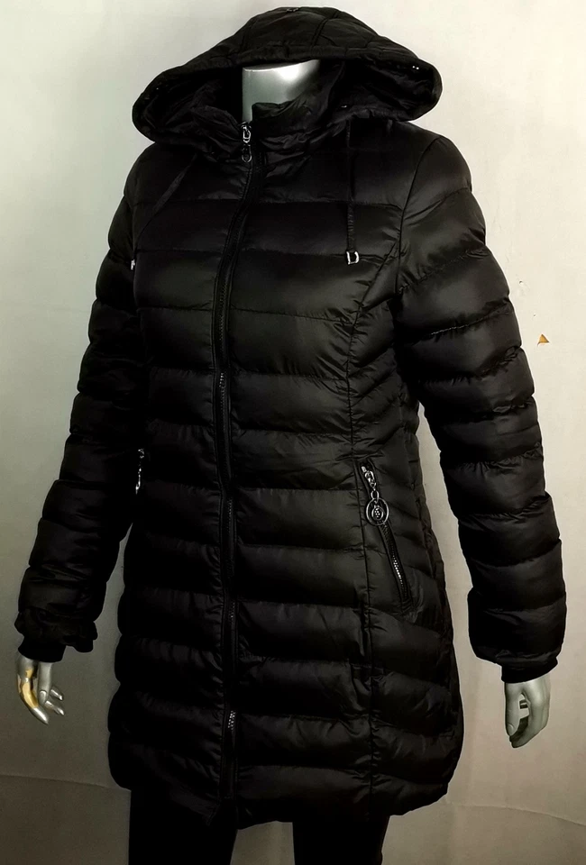 GEILE DAMEN KAPUZEN LONG STEPPJACKE DESIGNER GEFÜTTERT WARM SEXY MODE 44 XL