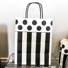 Huge lot of 301 Black & White Geometric Paper & Cello Polka Dot Packaging Bags — photo 2