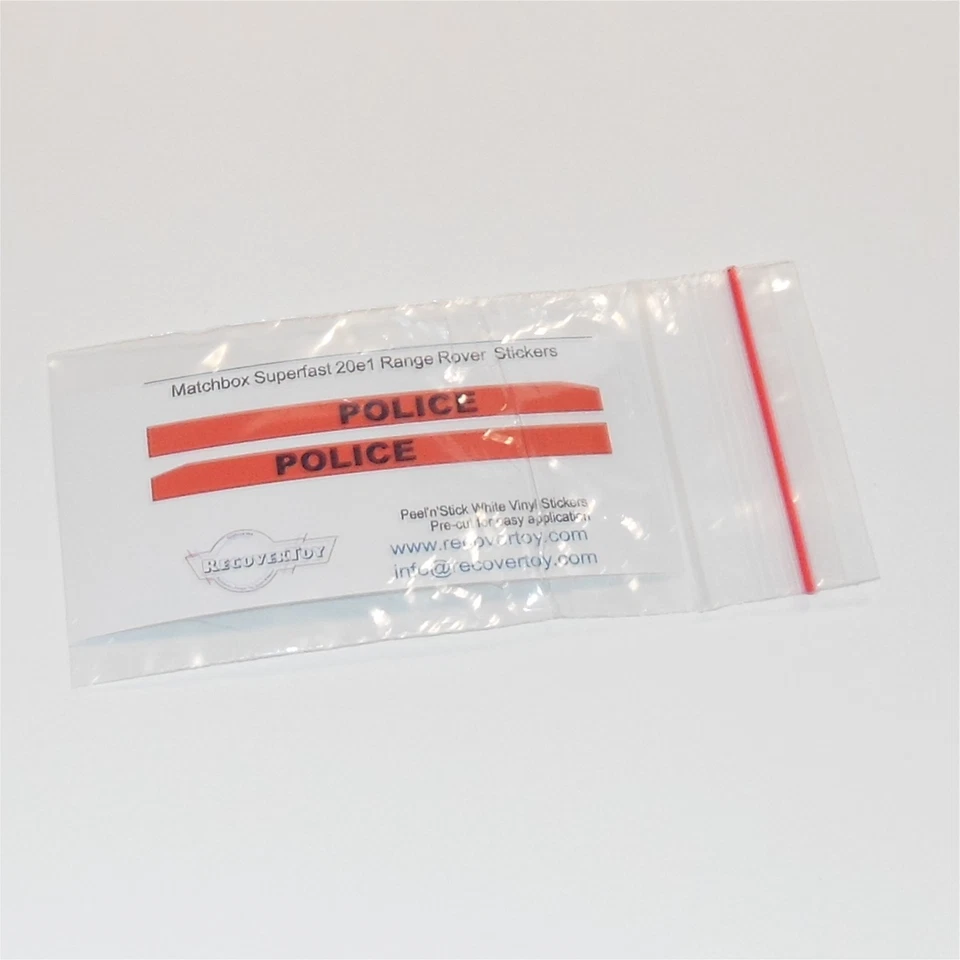 Matchbox Lesney 20e1 Range Rover Police Stripe Stickers - Image 4 of 4