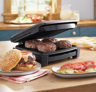 New GEORGE FOREMAN Contact Submersible Grill, 5-Serving Grill - FREESHIPPING