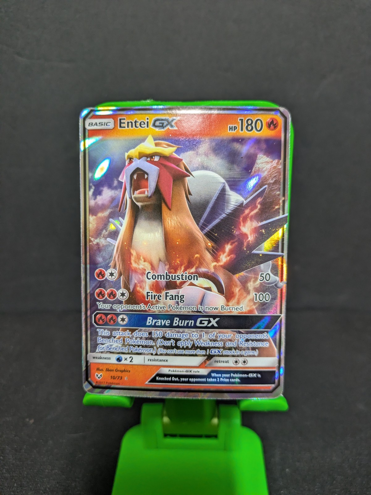2017 Pokemon Entei GX Full Art Shing Legends 10/73