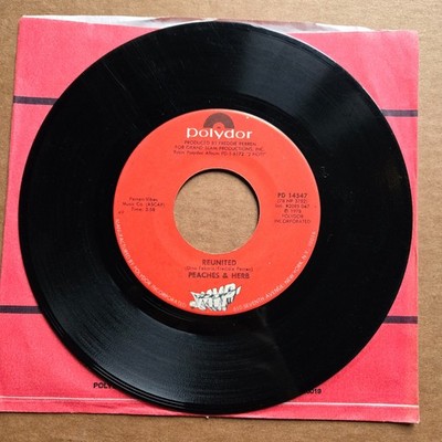 PEACHES & HERB Reunited/Easy As Pie 45 7'' Record Vinyl Records