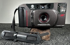   MINOLTA Freedom DL Quartz Date Camera VIDEO of POWER, ZOOM, FLASH  Working  303