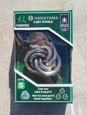 Hanayama Level 5 Cast Metal Brain Teaser Puzzle Vortex Japanese Bepuzzled