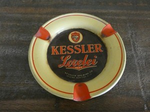 Old Graphic KESSLER Brewing Helena Montana Beer Advertising Ash Tray