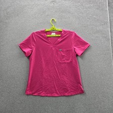 FIGS Women Scrub Top L Pink Catarina PO 1431 Short Sleeve