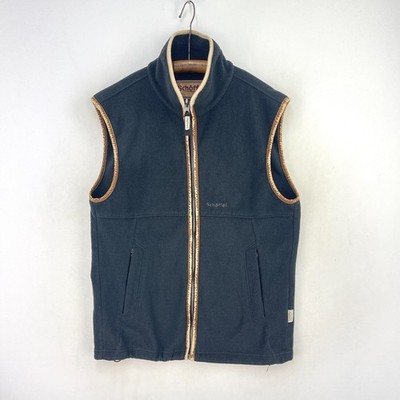 Schoffel Oakham Fleece Gilet Mens 38 Medium Blue Polartec Shooting Country Vest