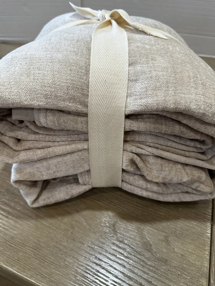 West Elm Chenille Duvet Cover King Taupe Cal King - Image 2 of 3