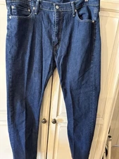 Levi Strauss Co 513 Blue Denim Jean Men 38x30 Dark Wash Cotton Boot Cut 5 Pocket