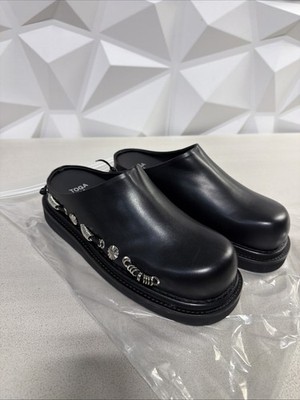 TOGA PULLA black Leather Slip On Loafers Size 41  READ DESCRIPTION