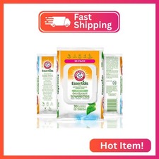 Arm and Hammer Face and Body Wipes for Adults - Deodorant Towelettes 30 Sheets f