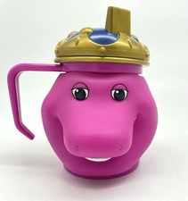 RARE HTF Barney's Musical Castle Vintage 1999 Toddler Sippy Cup King Crown EUC