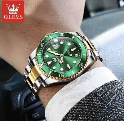 OLEVS 5885 Man Watch Original Brand Waterproof Quartz Watch Stainless Steel New