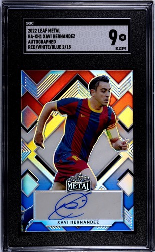 Xavi Hernandez [Prismatic Blue] #BA-XH1 2022 Leaf Metal Autographs card