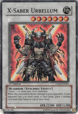 Yugioh X-Säbel Urbellum 5DS2-DE043 Super Rare 1. Auflage HP
