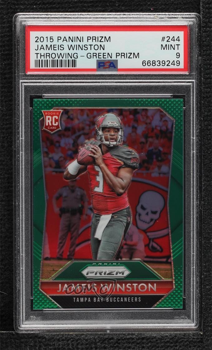 2015 Panini Prizm Rookies Green Jameis Winston #244 PSA 9 MINT Rookie RC 1lc0