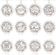 36 Pcs Christian Christmas Ornaments Bulk Bible Verse Hanging Ornament Inspirati
