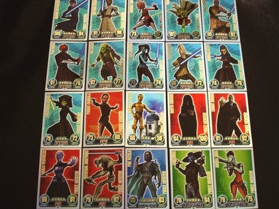 Topps FORCE ATTAX Star Wars Clone Wars SERIE 1- Force Meister Sammelkarten Cards