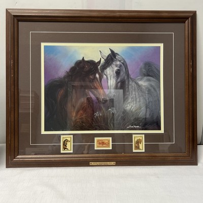 Horse Print  Love Conquers All  SUSIE MORTON PRINT WITH STAMPS
