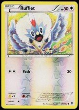 POKEMON RUFFLET 129/162 COMMON BREAKTHROUGH 2015 REVERSE HOLO LP