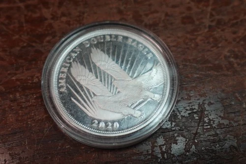1-2020 Cook Islands $2 American Double Eagle 1/2 oz .999 Fine Silver