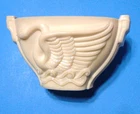 Macbeth-Evens Milk  Glass Swan =Vintage Angry Swan/Goose Milk Glass Dish