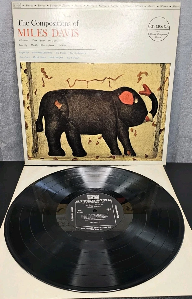 1962 The Compositions Of Miles Davis (Riverside 93504) Vinyl Record LP - Image 3 of 4