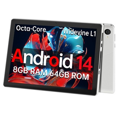 Tablet 10.1 inch Android 14 Tablet 8+64GB RAM Octa Core 1280×800 IPS WIFI HD
