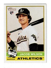 Jacob Wilson RC 2025 Topps Heritage Athletics Rookie Card # 15