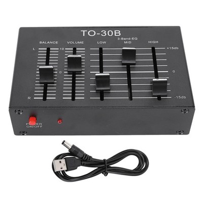 3 Band Equalizer, 3 Band EQ EQ Equalizer Low Noise Volume Control High Medium...