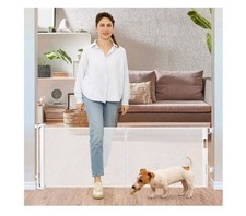 24 Inches Tall Retractable Dog Gate for The House, Short Baby Gates to Step Over