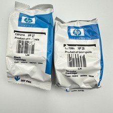 2PK Genuine HP 27 HP 28 Ink for Officejet 4215 6110 Deskjet 3320 5650 Expired