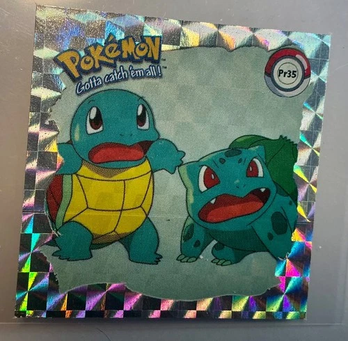 SQUIRTLE BULBASAUR 1999 POKEMON ARTBOX SERIES 1 Rare Silver Foil ANIME STICKER