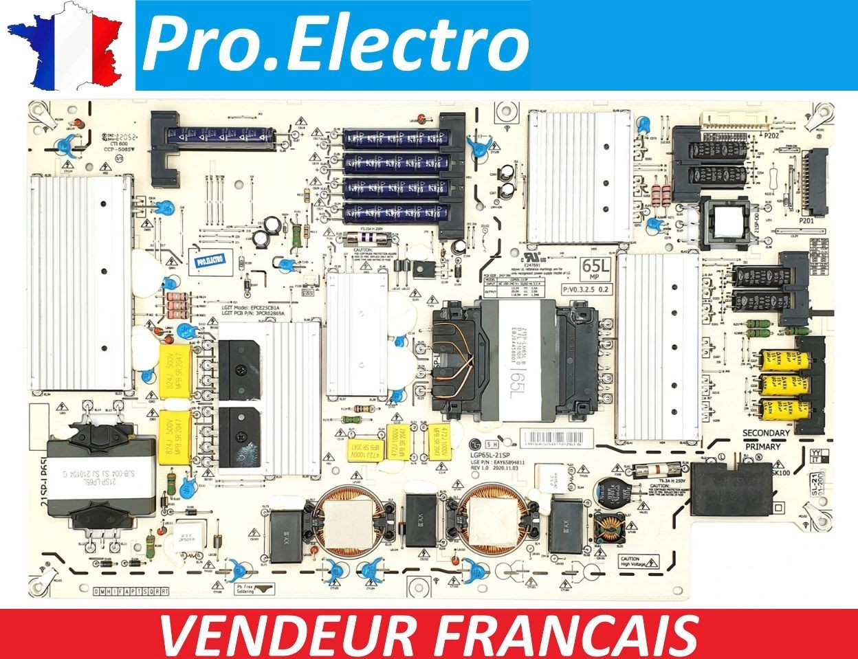 PSU alimentation LG65L-21SP EAY65894811 compatible LG 65NANO91TPA