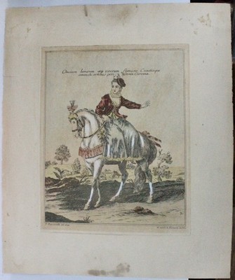 Vintage Hand Colored Engraving Corinna