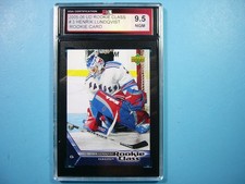 2005/06 UPPER DECK ROOKIE CLASS HOCKEY CARD #3 HENRIK LUNDQVIST RC KSA 9.5 NGM. rookie card picture