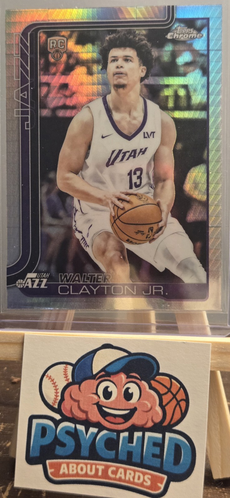 2025-26 Topps Chrome Walter Clayton Jr. RC Prism Refractor #268 Jazz