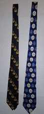 Lot of Two Masonic Neckties Steven Harris Hand Made 100% Polyester Pre-owned