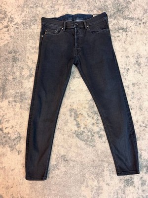 Diesel Tepphar Slim Carrot Black Jeans Men s W32 Stretch Denim