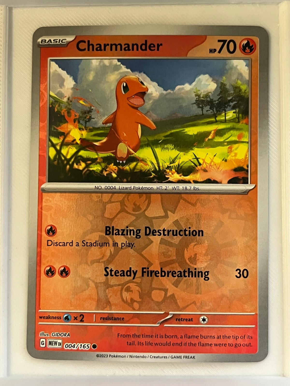 Charmander 004/165 Common 151 Pokemon Reverse Holo Near Mint