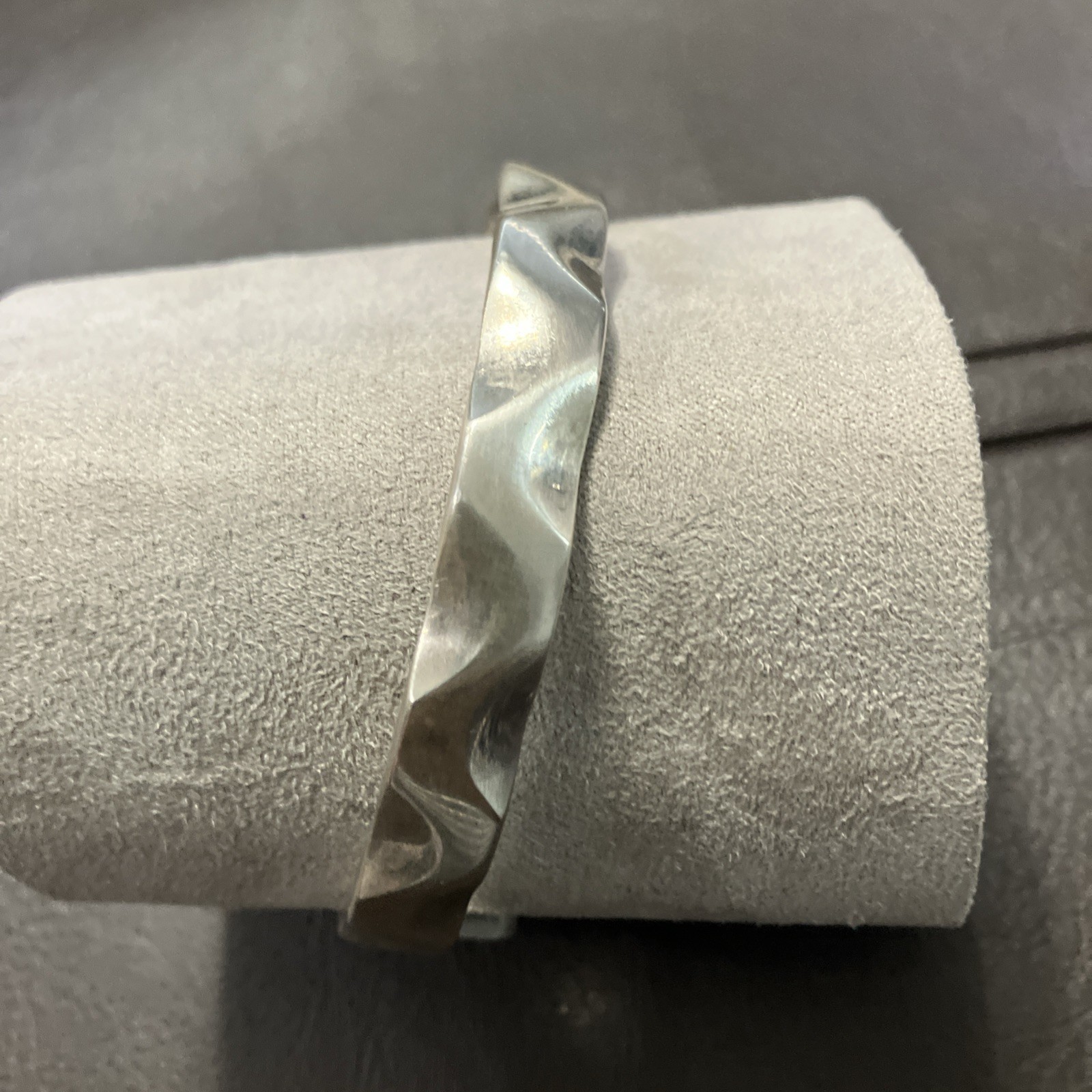 Sterling Silver Solid Bangle 44 Grams Natural Pat… - image 9