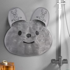 Rutschfeste Fu&szlig;wasch-Badematte mit R&uuml;ckenmassageb&uuml;rste Badezimmer Essential